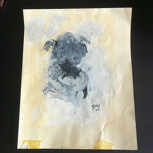 Little girl and black cat